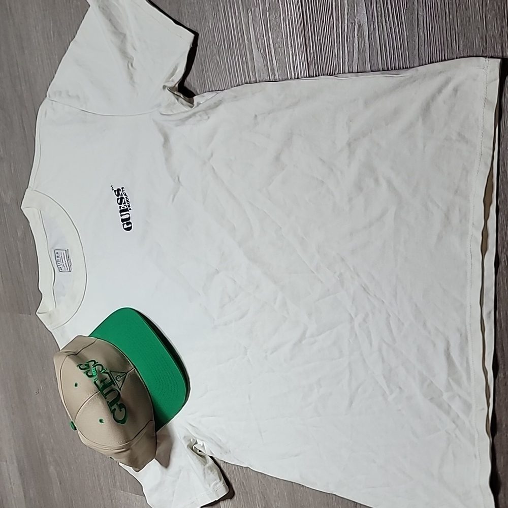 Vintage GUESS Shirt size Small Mens with Vintage Guess Hat